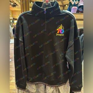 Disneyland 70th Anniversary Celebration Quarter Zip Up Pullover Sweatshirt
